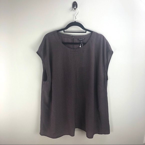 🚫SOLD Eileen Fisher NEW Printed Silk Top Size 3X - Picture 3 of 6